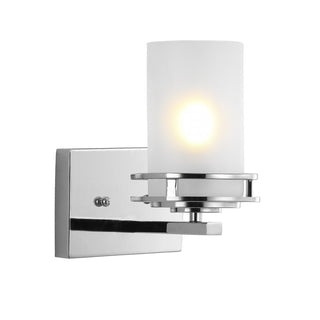 Fairfax Metal/Frosted Glass Contemporary Glam LED Vanity Light - JONATHAN Y