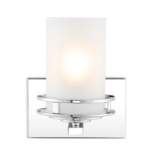 Fairfax Metal/Frosted Glass Contemporary Glam LED Vanity Light - JONATHAN Y