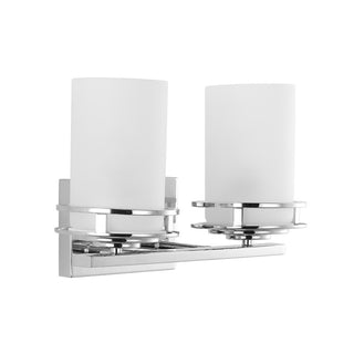 Fairfax Metal/Frosted Glass Contemporary Glam LED Vanity Light - JONATHAN Y