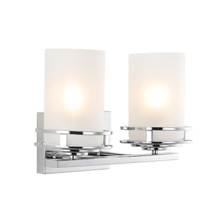 Fairfax Metal/Frosted Glass Contemporary Glam LED Vanity Light - JONATHAN Y