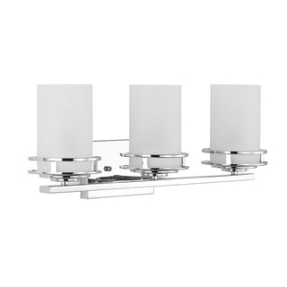 Fairfax Metal/Frosted Glass Contemporary Glam LED Vanity Light - JONATHAN Y