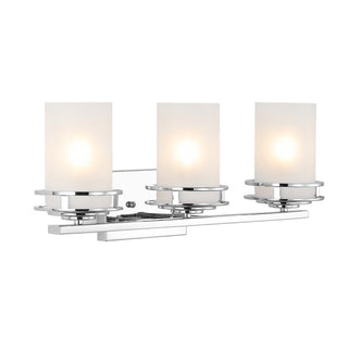 Fairfax Metal/Frosted Glass Contemporary Glam LED Vanity Light - JONATHAN Y