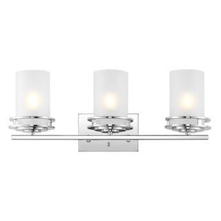 Fairfax Metal/Frosted Glass Contemporary Glam LED Vanity Light - JONATHAN Y
