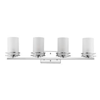 Fairfax Metal/Frosted Glass Contemporary Glam LED Vanity Light - JONATHAN Y