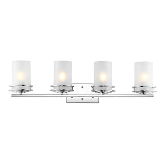 Fairfax Metal/Frosted Glass Contemporary Glam LED Vanity Light - JONATHAN Y