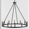 Oberto Ring Iron Rustic Farmhouse LED Chandelier