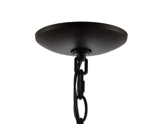 Coronet 20" 3-Light Iron/Seeded Glass Rustic Farmhouse LED Chandelier - JONATHAN Y