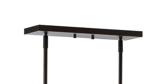Paysan 35" Linear Adjustable Iron/Seeded Glass Rustic Farmhouse LED Pendant - JONATHAN Y