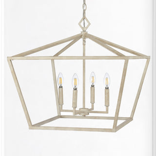 Gatsby 23" Adjustable Iron Rustic Glam LED Pendant - JONATHAN Y