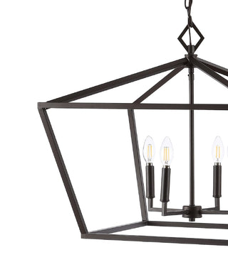 Gatsby 23" Adjustable Iron Rustic Glam LED Pendant - JONATHAN Y