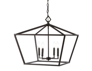 Gatsby 23" Adjustable Iron Rustic Glam LED Pendant - JONATHAN Y
