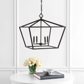 Gatsby 23" Adjustable Iron Rustic Glam LED Pendant - JONATHAN Y