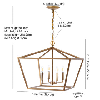 Gatsby 23" Adjustable Iron Rustic Glam LED Pendant