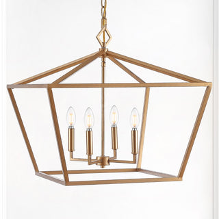 Gatsby 23" Adjustable Iron Rustic Glam LED Pendant - JONATHAN Y