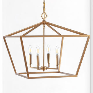 Gatsby 23" Adjustable Iron Rustic Glam LED Pendant - JONATHAN Y