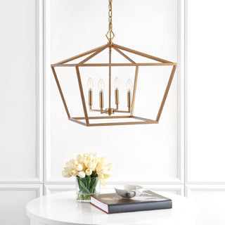 Gatsby 23" Adjustable Iron Rustic Glam LED Pendant - JONATHAN Y
