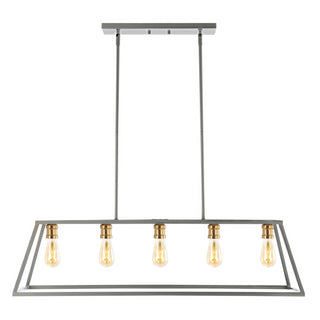 Floyd 38" Adjustable Iron Farmhouse Vintage LED Dimmable Pendant - JONATHAN Y