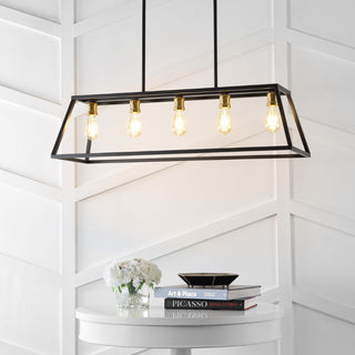 Floyd 38" Adjustable Iron Farmhouse Vintage LED Dimmable Pendant