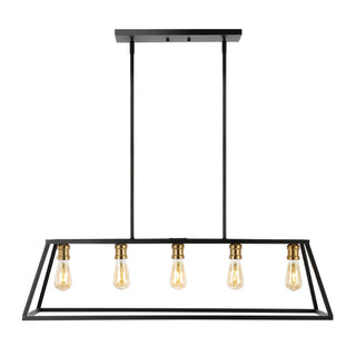 Floyd 38" Adjustable Iron Farmhouse Vintage LED Dimmable Pendant