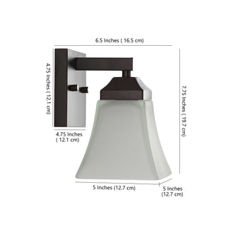 Staunton Iron/Glass Modern Cottage LED Vanity Light - JONATHAN Y