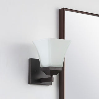 Staunton Iron/Glass Modern Cottage LED Vanity Light - JONATHAN Y