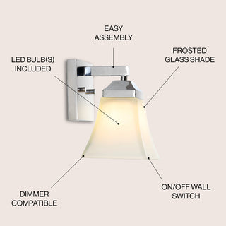 Staunton Iron/Glass Modern Cottage LED Vanity Light