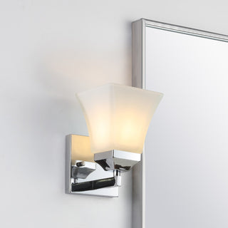 Staunton Iron/Glass Modern Cottage LED Vanity Light - JONATHAN Y