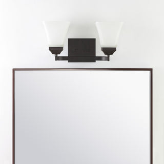 Staunton Iron/Glass Modern Cottage LED Vanity Light - JONATHAN Y