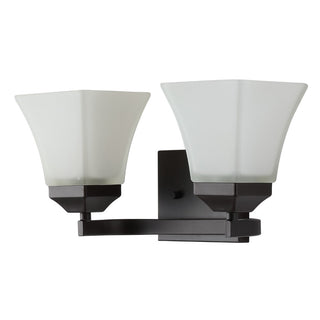 Staunton Iron/Glass Modern Cottage LED Vanity Light - JONATHAN Y