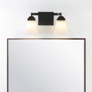 Staunton Iron/Glass Modern Cottage LED Vanity Light - JONATHAN Y