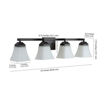 Staunton Iron/Glass Modern Cottage LED Vanity Light