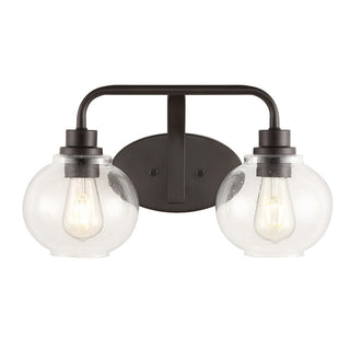Sandrine Iron/Seeded Glass Cottage Rustic LED Vanity Light - JONATHAN Y