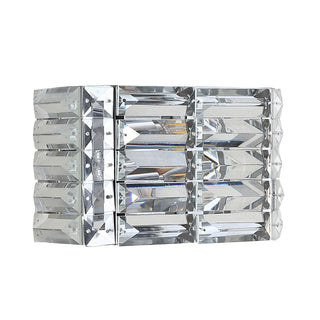 Evelyn Crystal Rectangle Iron/Crystal Glam Modern LED Vanity Light - JONATHAN Y