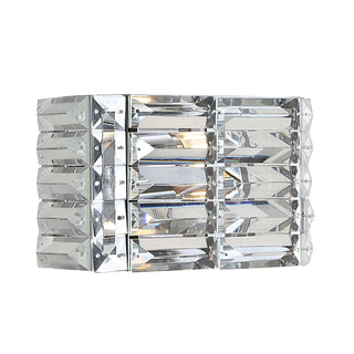 Evelyn Crystal Rectangle Iron/Crystal Glam Modern LED Vanity Light - JONATHAN Y
