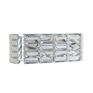 Evelyn Crystal Rectangle Iron/Crystal Glam Modern LED Vanity Light - JONATHAN Y