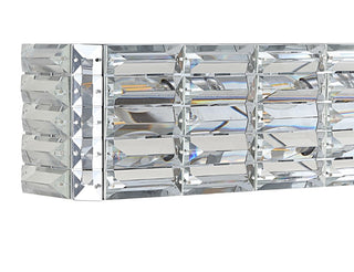 Evelyn Crystal Rectangle Iron/Crystal Glam Modern LED Vanity Light - JONATHAN Y