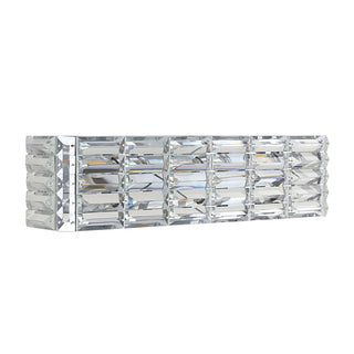 Evelyn Crystal Rectangle Iron/Crystal Glam Modern LED Vanity Light - JONATHAN Y