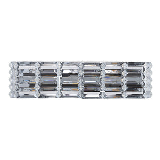 Evelyn Crystal Rectangle Iron/Crystal Glam Modern LED Vanity Light - JONATHAN Y