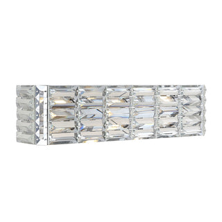 Evelyn Crystal Rectangle Iron/Crystal Glam Modern LED Vanity Light - JONATHAN Y