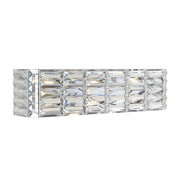 Evelyn Crystal Rectangle Iron/Crystal Glam Modern LED Vanity Light