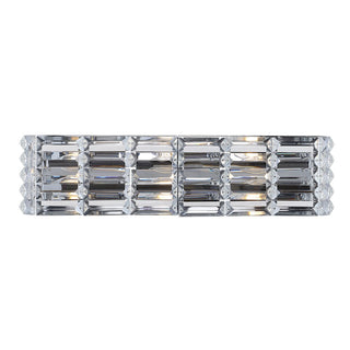 Evelyn Crystal Rectangle Iron/Crystal Glam Modern LED Vanity Light - JONATHAN Y