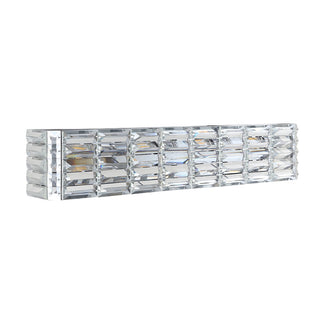 Evelyn Crystal Rectangle Iron/Crystal Glam Modern LED Vanity Light - JONATHAN Y
