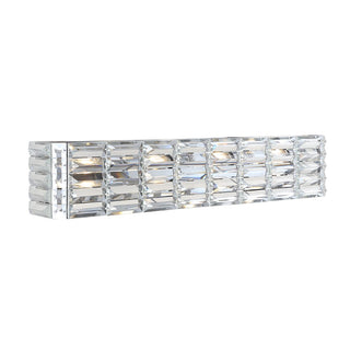 Evelyn Crystal Rectangle Iron/Crystal Glam Modern LED Vanity Light - JONATHAN Y