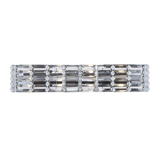 Evelyn Crystal Rectangle Iron/Crystal Glam Modern LED Vanity Light - JONATHAN Y