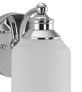 Lydia Iron/Frosted Glass Farmhouse Cottage LED Vanity Light - JONATHAN Y
