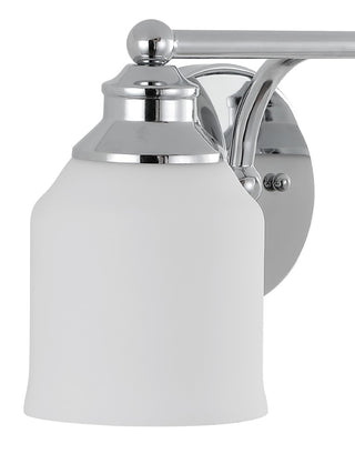 Lydia Iron/Frosted Glass Farmhouse Cottage LED Vanity Light - JONATHAN Y