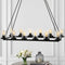Coronet Iron/Seeded Glass Rustic Farmhouse LED Chandelier