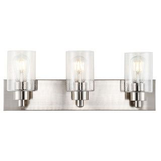 Irving Seeded Glass/Iron Modern Contemporary LED Vanity Light - JONATHAN Y