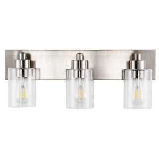 Irving Seeded Glass/Iron Modern Contemporary LED Vanity Light - JONATHAN Y