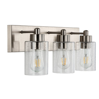 Irving Seeded Glass/Iron Modern Contemporary LED Vanity Light - JONATHAN Y